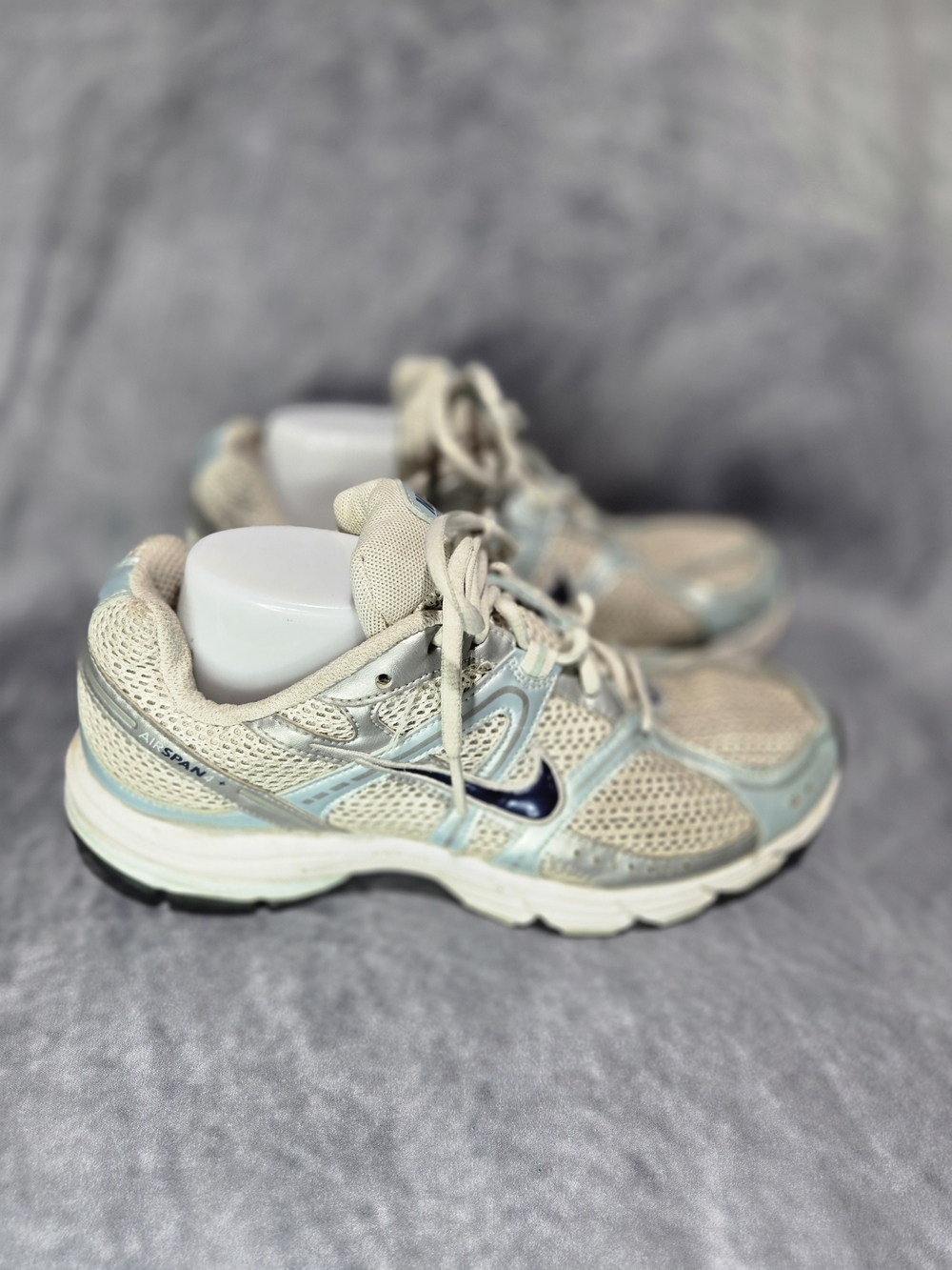 Nike Women's Neutral Running Sneakers in Beige and Light Blue